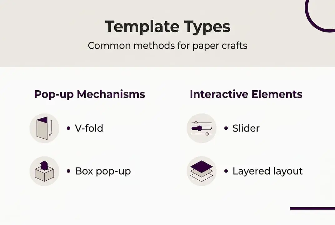 Infographic showing template types and categories