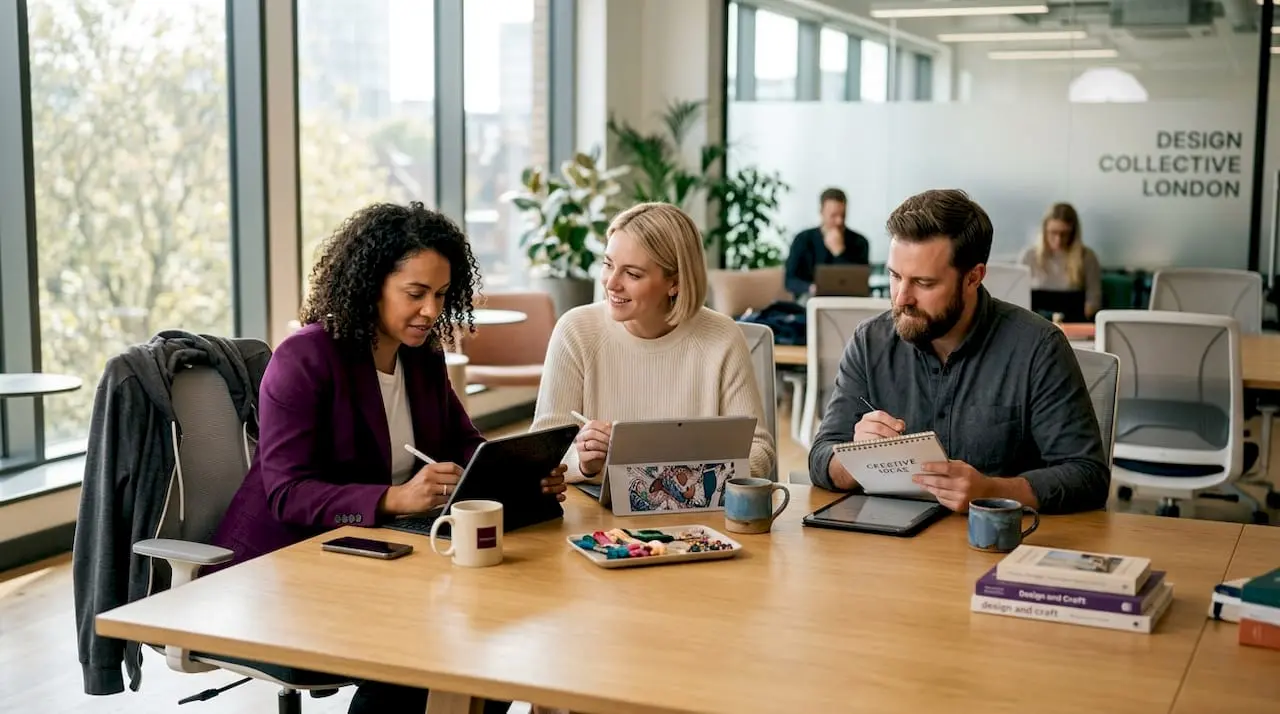 Crafters collaborating in digital workspace