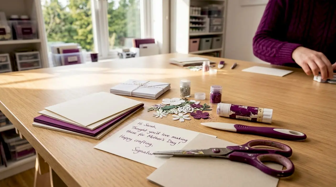 Mini card kit essentials displayed on table
