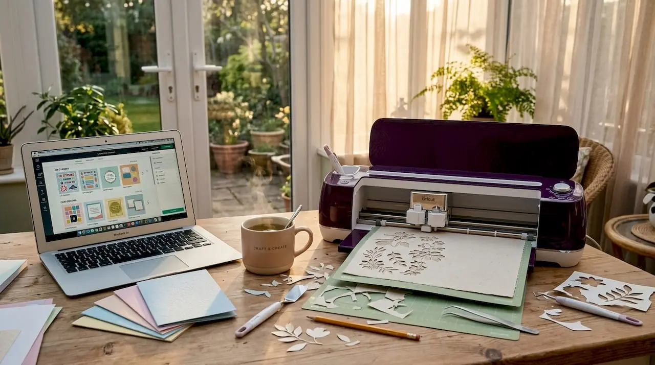 Digital paper craft cutting machine in use
