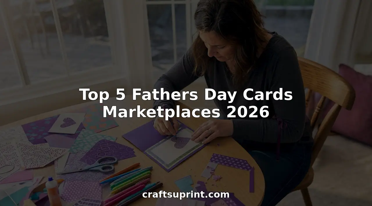Person crafting a Father's Day card at home