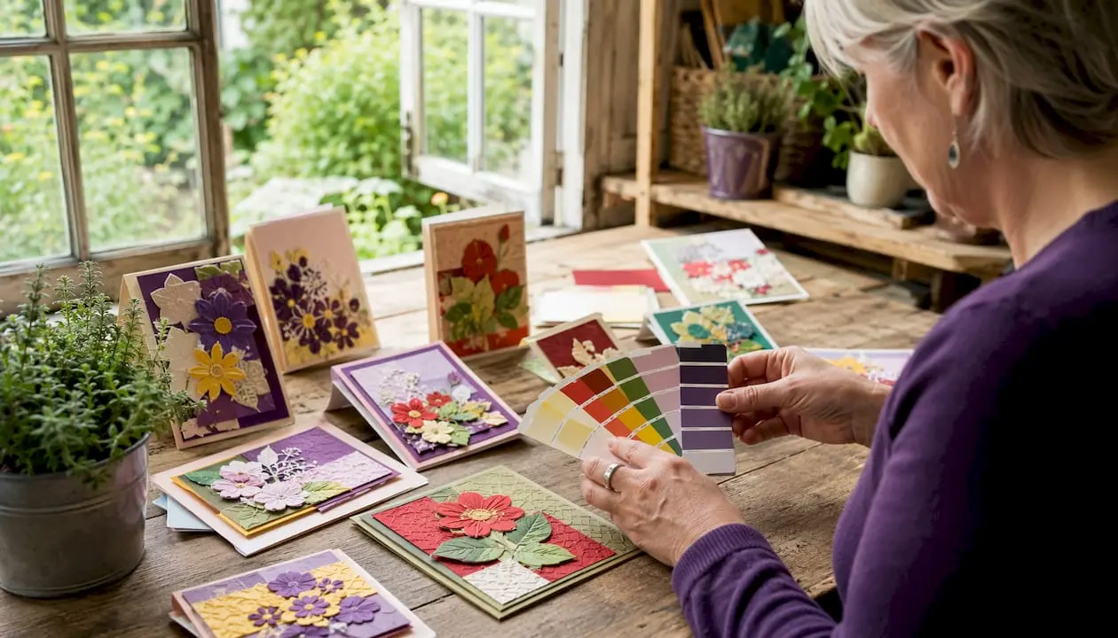 Cards showcasing complementary color schemes