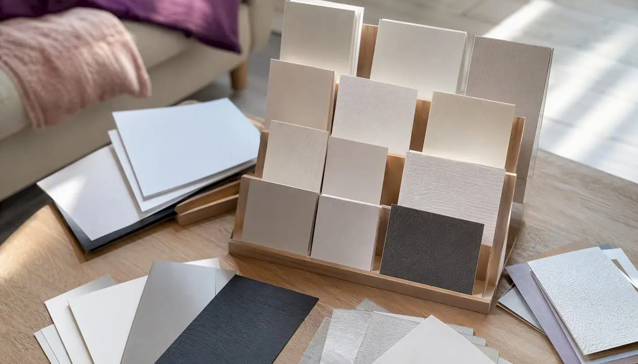 Stacked premium cardstock samples