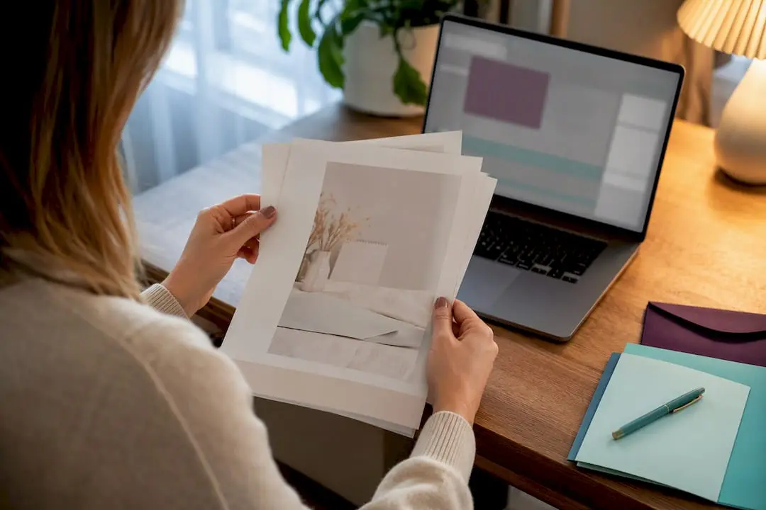 Seller organizing printable download instructions