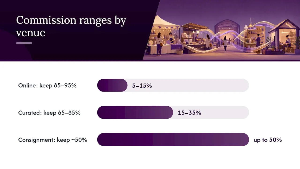Commission rates and seller take-home ranges