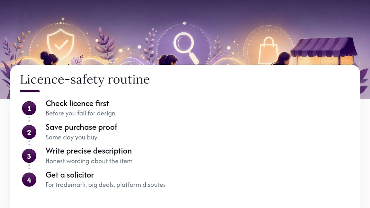 My routine for staying out of licence trouble — overview diagram