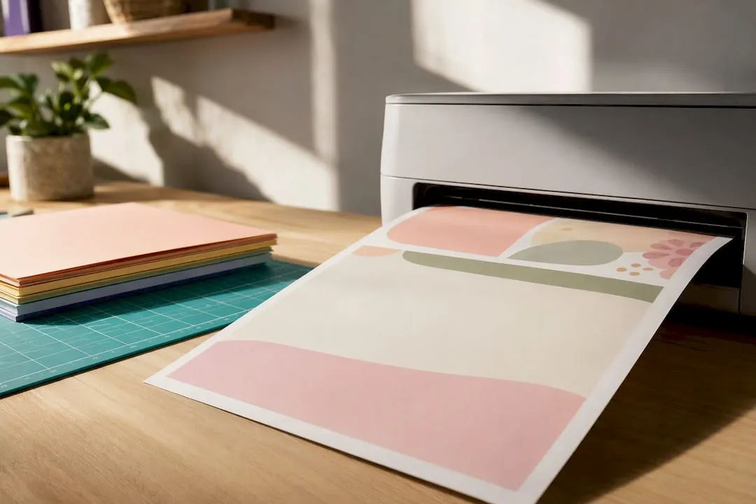 Craft printable beside a low-ink printer