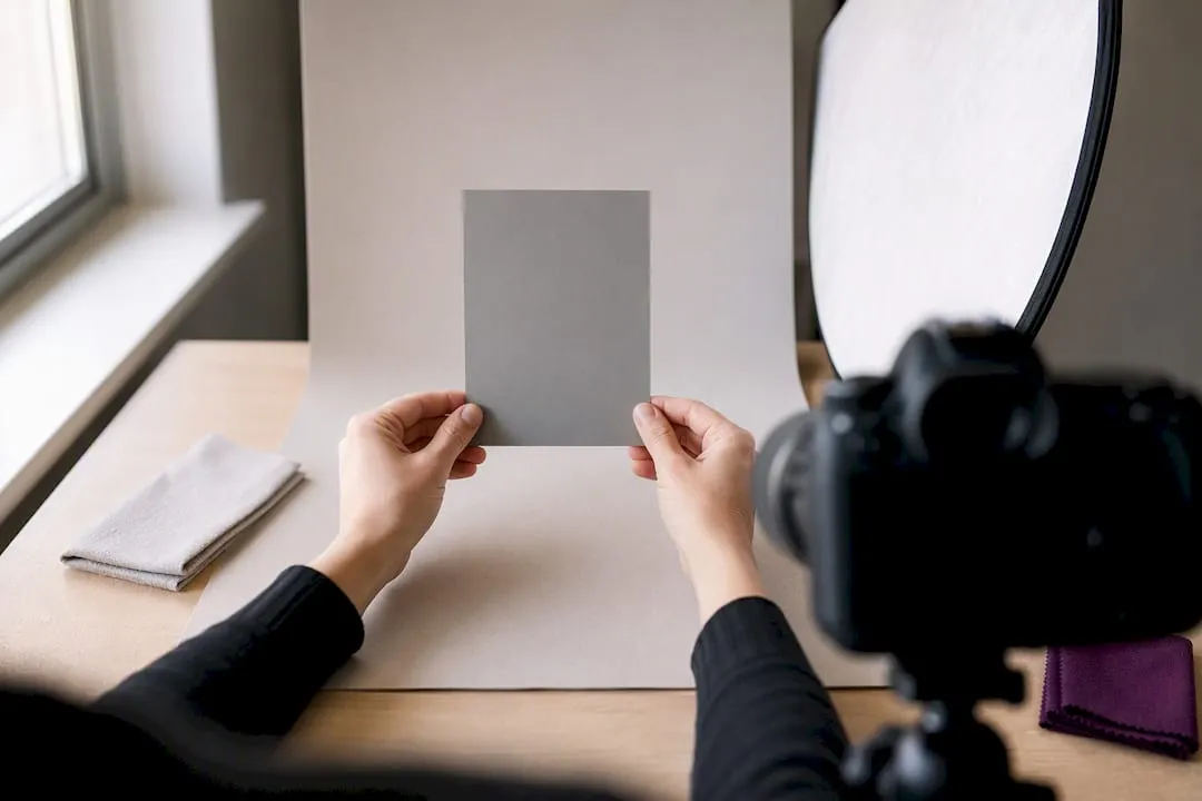 Grey card used for white balance