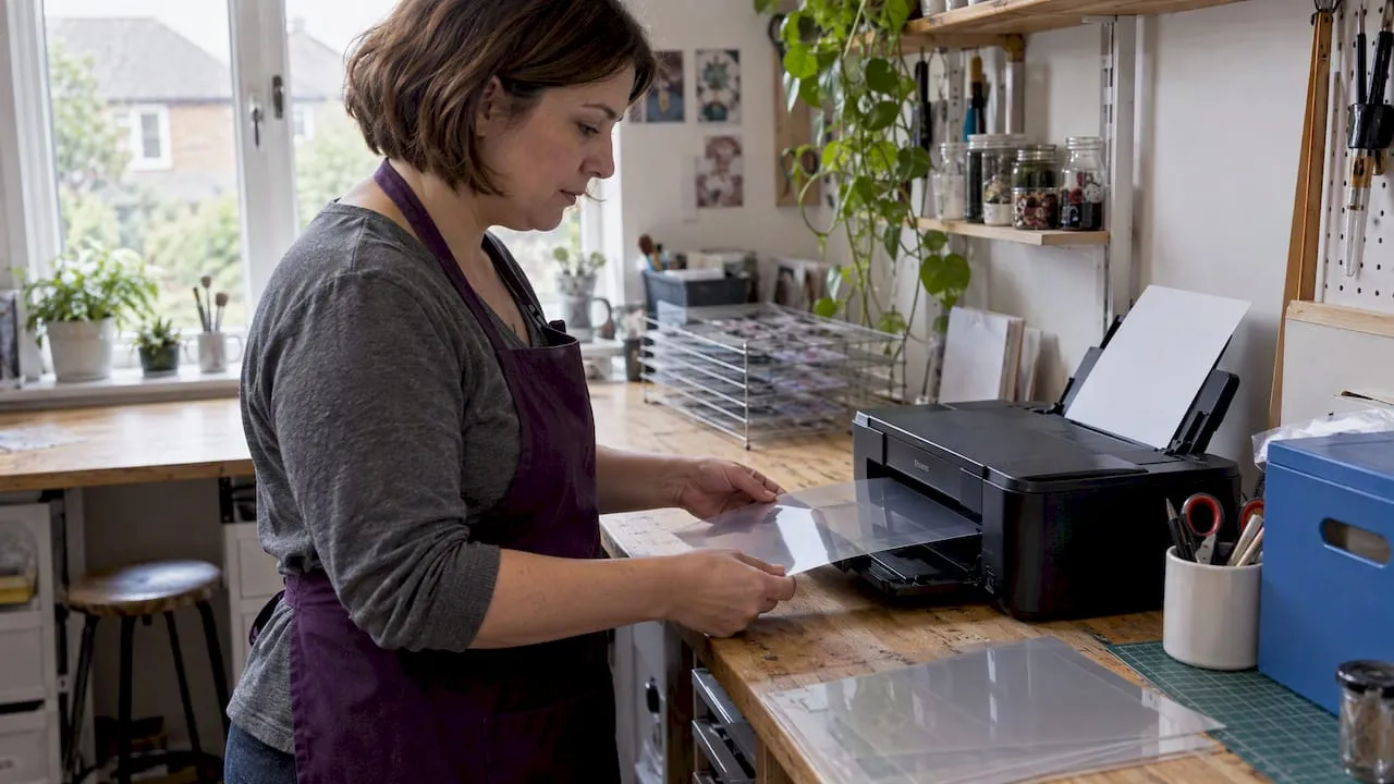 Crafter printing clear acetate at home